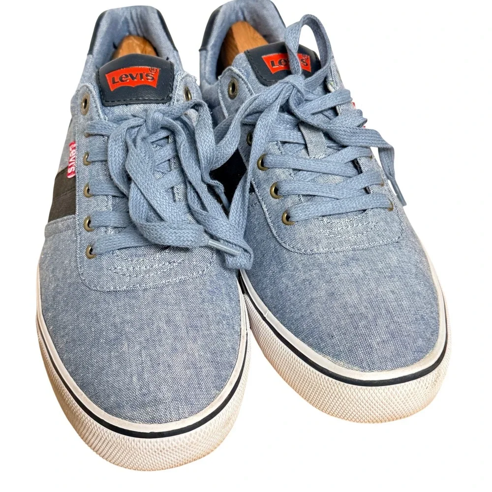 Levi's Denim Casual Shoes Sneakers Men's 10.5‎ Blue Chambray Lace Up